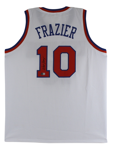 Walt Frazier Signed Knicks Home Style Jersey (Beckett/BAS Witnessed)