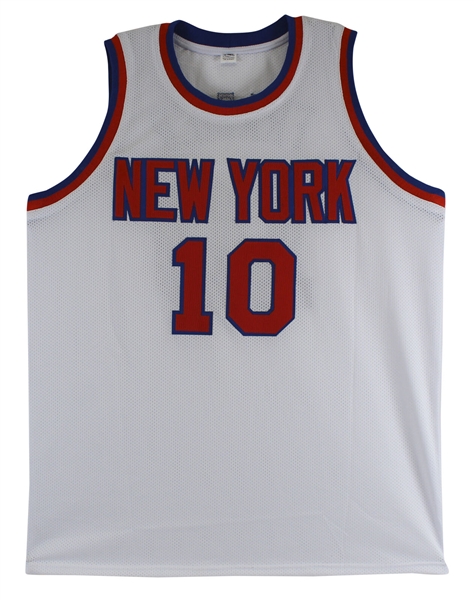 Walt Frazier Signed Knicks Home Style Jersey (Beckett/BAS Witnessed)