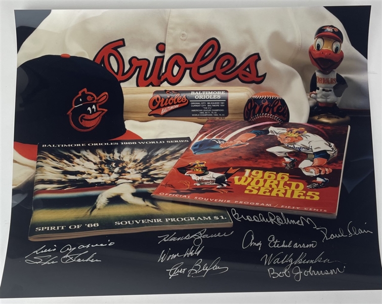 Baltimore Orioles:Players Signed 1966 World Series Collage Photograph w/ 10 Signatures (Beckett/BAS LOA)