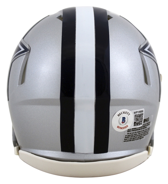 Dak Prescott Signed Cowboys Speed Mini Helmet (Beckett/BAS Witnessed)