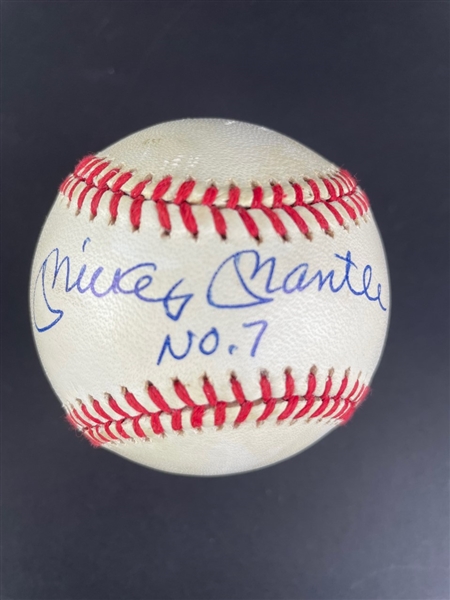 Mickey Mantle Signed & Inscribed OAL Baseball (Beckett/BAS LOA)