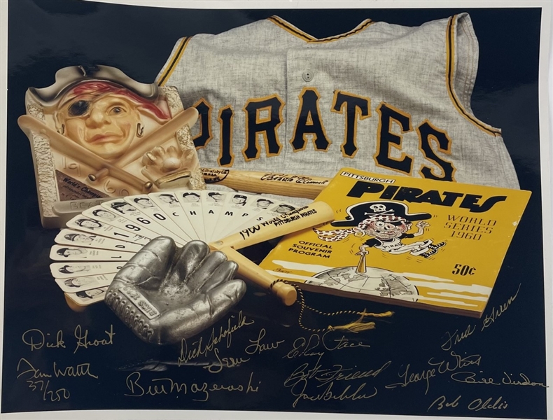 Pittsburg Pirates:1960 World Series Collage Photograph w/ 12 Signatures (Beckett/BAS)
