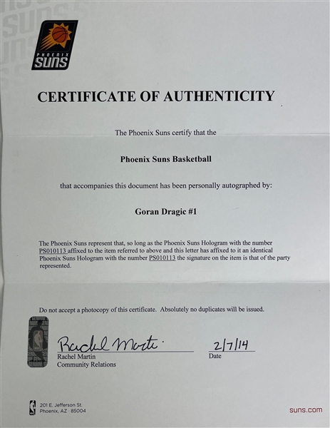 Goran Dragic Signed Spalding Basketball (Phoenix Suns COA)