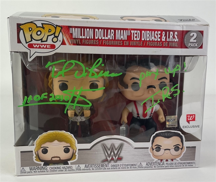 WWE : Ted DiBiase & IRS Signed Funko Pop (JSA)