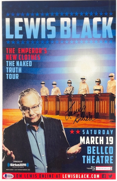 Lewis Black Signed 11 x 17 'The Naked Truth' Tour Mini Poster (Beckett/BAS)