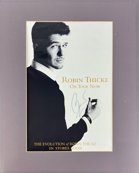 Robin Thicke Signed & Matted 11 x 17 Tour Poster (Beckett/BAS)