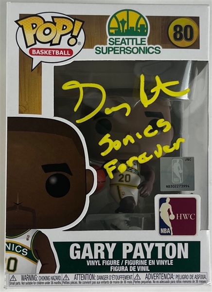 Gary Payton Signed Seattle Supersonics Funko Pop (Beckett/BAS)