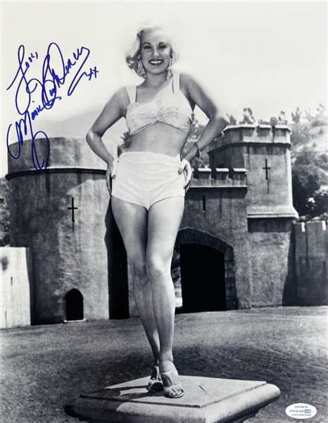 Mamie Van Doren Signed 11 x 14 B&W Photograph (ACOA)