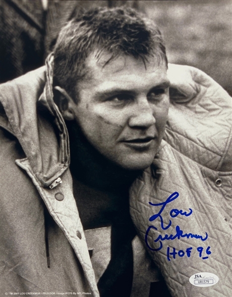 Lou Creekmur Signed 8 x 10 B&W Photograph (JSA COA)