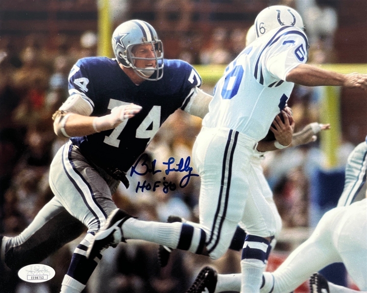 Bob Lilly Signed 8 x 10 Color Photograph (JSA COA)