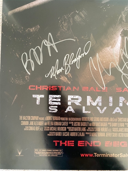 Epic Terminator Salvation Cast signed poster (Bale, Worthington, Yelchin & More)(Third Party Guaranteed)