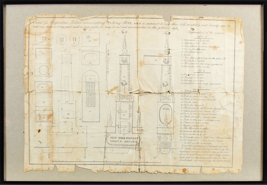 President Andrew Jackson Signed Patent Document for Improvements to The Stove (Beckett/BAS LOA)