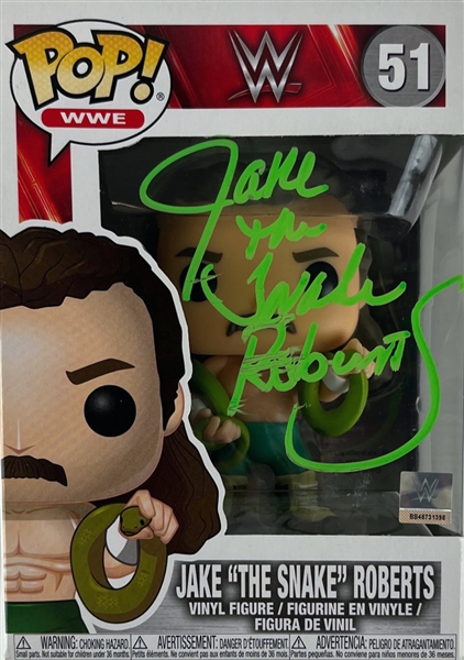 Jake The Snake Roberts Signed WWE Funko Pop #51 (JSA)
