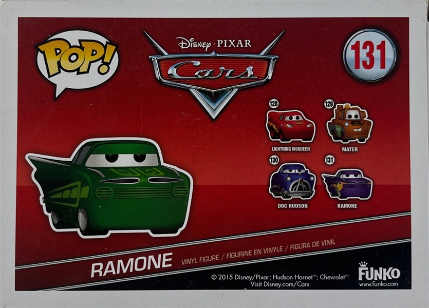 Cars: Cheech Marin Signed Ramone Funko Pop #131 (JSA Sticker Only)