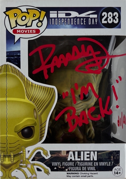 Independence Day: LTD. ED. Randy Quaid Signed Alien Funko Pop #283