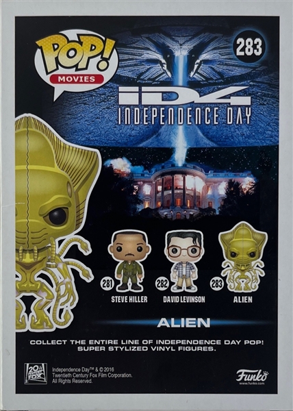 Independence Day: LTD. ED. Randy Quaid Signed Alien Funko Pop #283