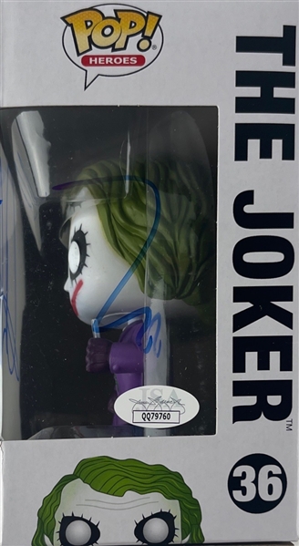 The Dark Knight: Aaron Eckhart Signed 'The Joker' Funko Pop #36 (JSA)
