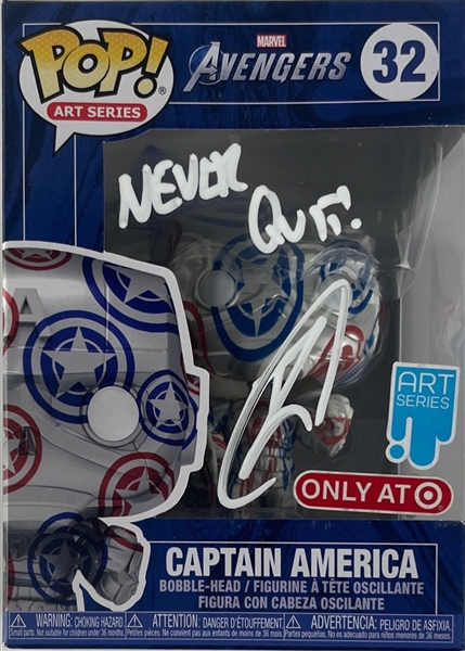 Avengers: Robert O'Neill Signed Captain America Art Series Funko Pop #32 (PSA/DNA Sticker Only)
