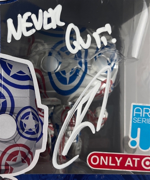 Avengers: Robert O'Neill Signed Captain America Art Series Funko Pop #32 (PSA/DNA Sticker Only)
