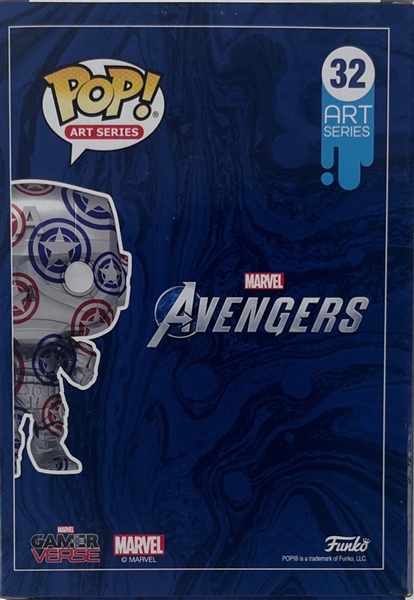 Avengers: Robert O'Neill Signed Captain America Art Series Funko Pop #32 (PSA/DNA Sticker Only)