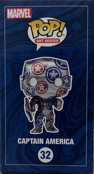 Avengers: Robert O'Neill Signed Captain America Art Series Funko Pop #32 (PSA/DNA Sticker Only)