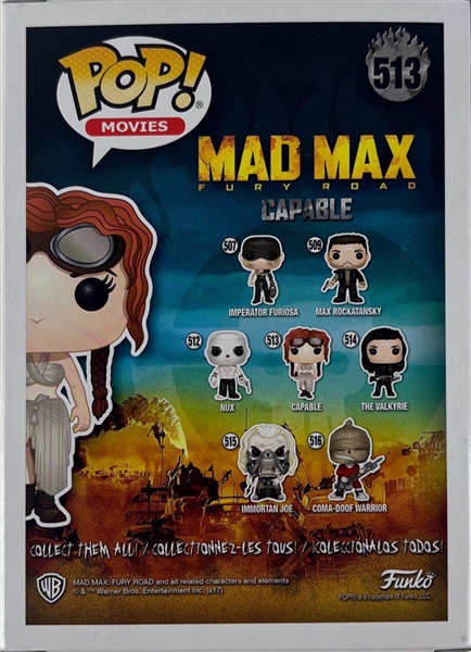 Mad Max: Riley Keough Signed Capable Funko Pop #513 (JSA COA)