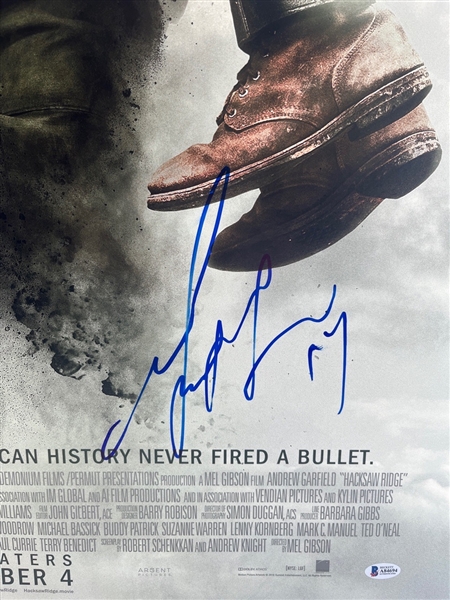 Hacksaw Ridge: RARE Full Cast Signed Original Movie Poster w/ Gibson, Vaughn, & More! (Beckett/BAS LOA)