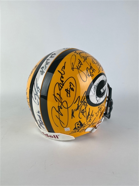 1996 Super Bowl Champions Green Bay Packers Team Signed Helmet (42/Sigs) (Beckett/BAS LOA) 