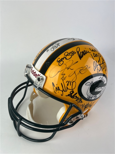 1996 Super Bowl Champions Green Bay Packers Team Signed Helmet (42/Sigs) (Beckett/BAS LOA) 
