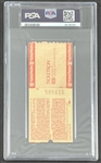 Original US 1985 Live Aid Ticket Stub @ JFK Stadium w/ Performers Dylan, Jagger, Santana, & More! (PSA/DNA Encapsulated)