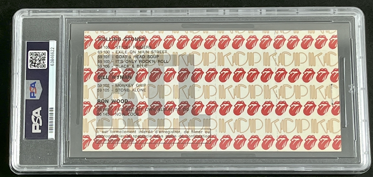 Rolling Stones Original 1976 Concert Ticket @ Pavillon De Paris (PSA/DNA Encapsulated)