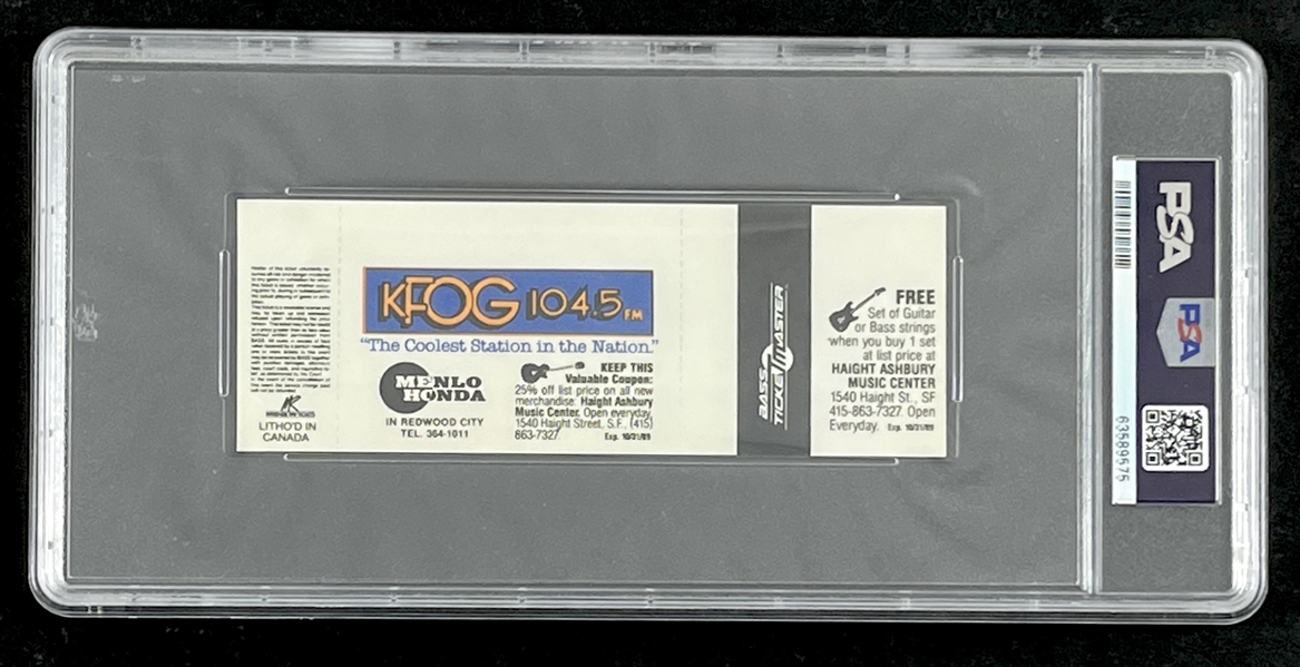 Prince Original 1988 Lovesexy Tour Ticket @ Oakland Coliseum (PSA/DNA Encapsulated)