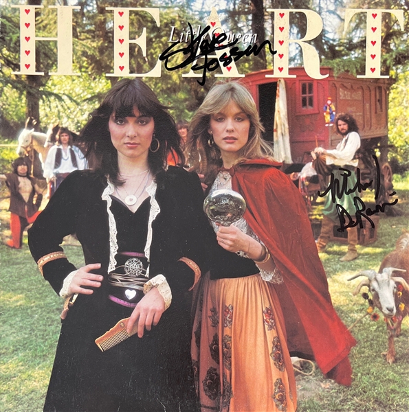 Heart: Lof of 2 Steve Fossen & Michael DeRosier Signed Album Covers (Third Party Guaranteed)