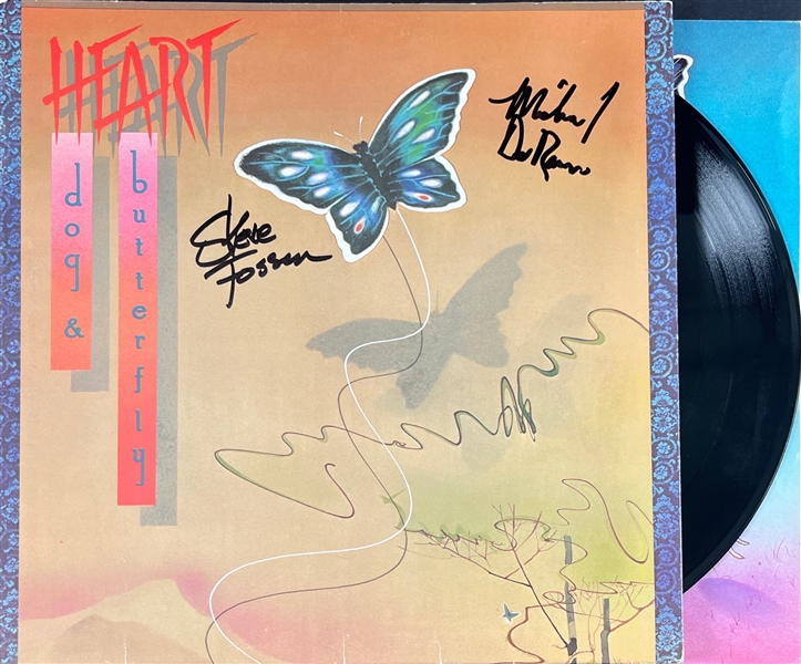 Heart: Lof of 2 Steve Fossen & Michael DeRosier Signed Album Covers (Third Party Guaranteed)
