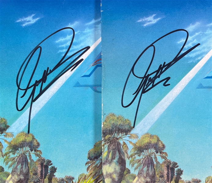 Asia: Lot of 4 Geoff Downes Signed Album Covers (Third Party Guaranteed)