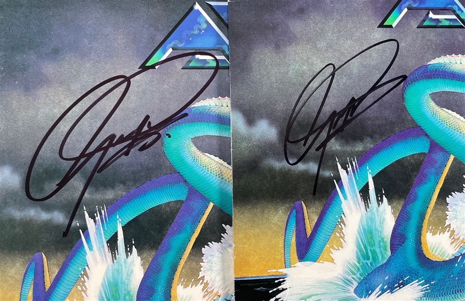 Asia: Lot of 4 Geoff Downes Signed Album Covers (Third Party Guaranteed)