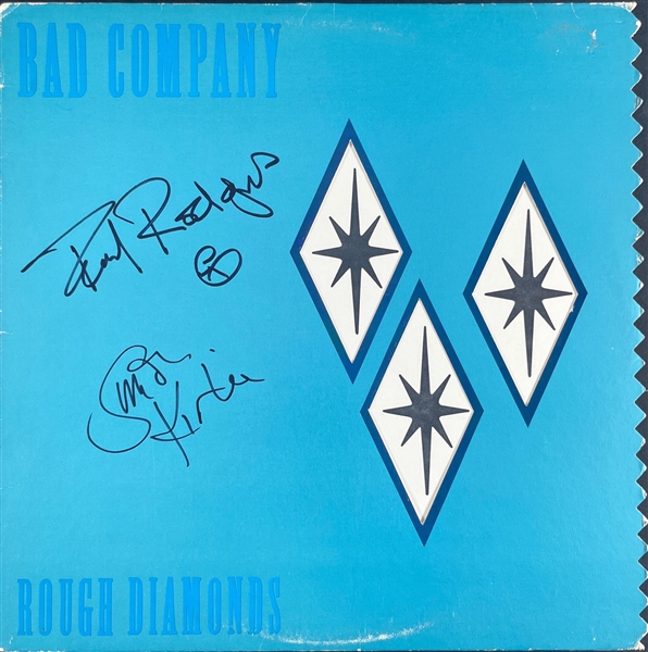 Bad Company: Paul Rodgers & Simon Kirke Signed Album Cover (Third Party Guaranteed)