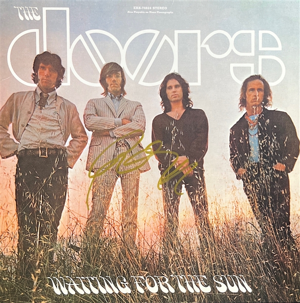 The Doors: Robby Krieger Signed Waiting for the Sun Album Cover (Beckett/BAS)