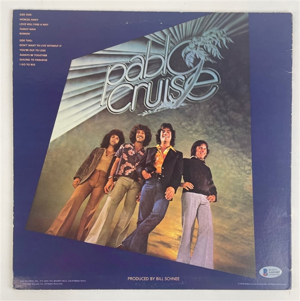 PABLO CRUISE Group Signed Worlds Away Album (5/Sigs) (Beckett/BAS)
