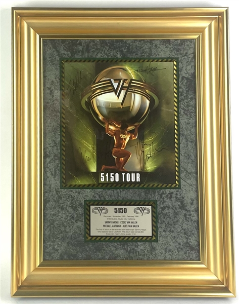 Van Halen: Group Signed 5150 Tour Program, Custom Matted & Framed (4/Sigs) (Rockaway Records LOA)