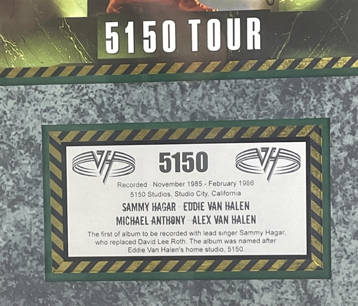 Van Halen: Group Signed 5150 Tour Program, Custom Matted & Framed (4/Sigs) (Rockaway Records LOA)