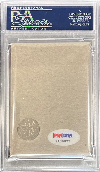 Johnny Bench Signed Trading Card w/ '68 Dime : Graded Auto Mint 9! (PSA/DNA Encapsulated)