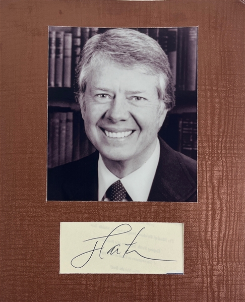 President Jimmy Carter Signed Cut Signature in Matted Display (PSA/DNA)