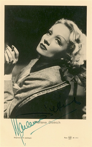 Marlene Dietrich Signed 3.25” x 5.25” Photo (Third Party Guaranteed) 