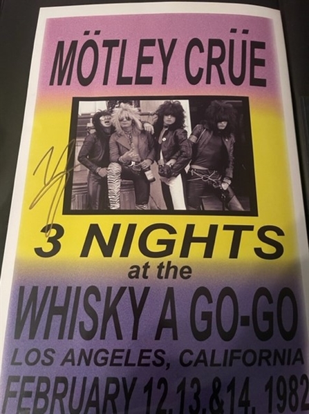 Motley Crue: Vince Neil Signed “Whiskey A Go-Go” Signed 11” x 17” Mini Poster (Third Party Guaranteed)