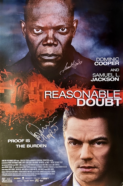 Reasonable Doubt: Samuel L Jackson and Dominic Cooper Signed 27” x 40” Full-sized Poster (Third Party Guaranteed)
