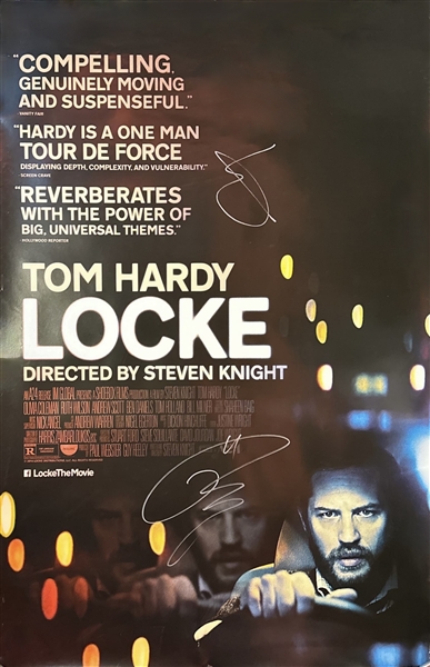 Locke: Tom Hardy and Steven Knight Signed 27” x 40” Full-sized Poster (Third Party Guarantee)