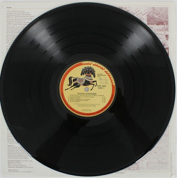 The Beatles: George Harrison Double Signed Self-Titled Solo Album (Beckett/BAS & Tracks UK LOAs)