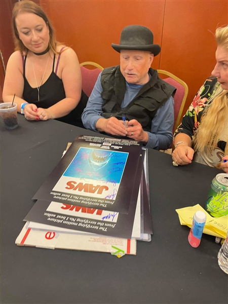 Jaws: Cast Signed 12 x 18 Poster ACOA Exact Video Proof (10 Sigs)(ACOA)