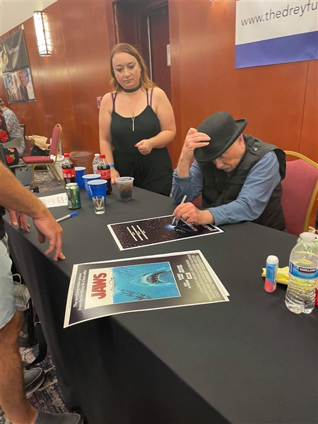 Jaws: Cast Signed 12 x 18 Poster ACOA Exact Video Proof (10 Sigs)(ACOA)